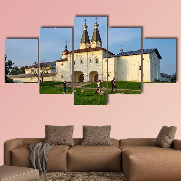 Ferapontov Convent In Summer Canvas Wall Art-5 Star-Gallery Wrap-62" x 32"-Tiaracle