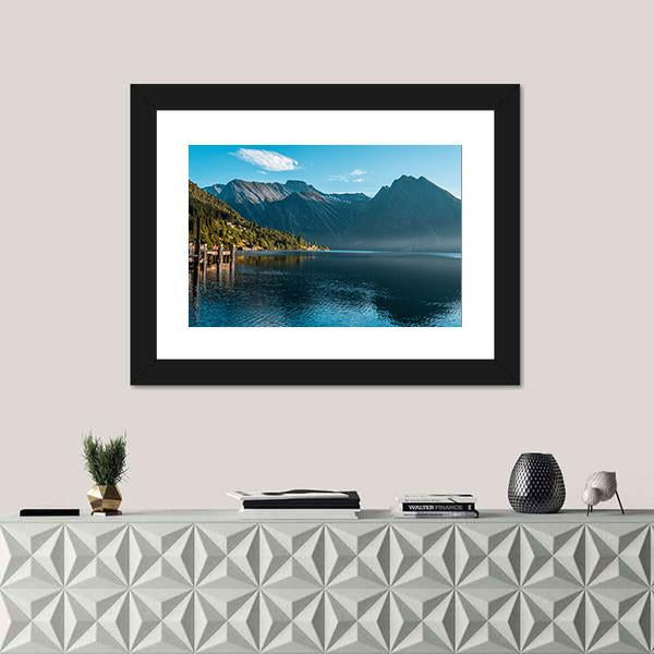 The Fjord With Mountain Canvas Wall Art-3 Horizontal-Gallery Wrap-25" x 16"-Tiaracle