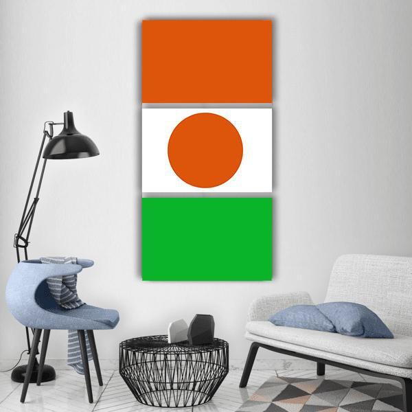 Flag Of Niger Vertical Canvas Wall Art-3 Vertical-Gallery Wrap-12" x 25"-Tiaracle