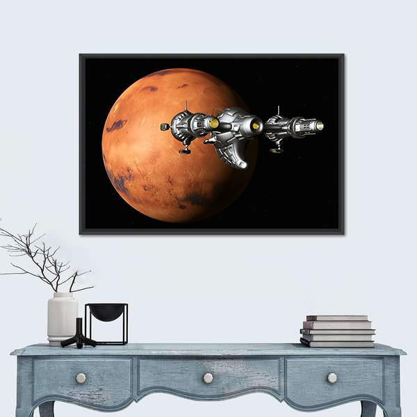 The Flight To Mars Canvas Wall Art-5 Horizontal-Gallery Wrap-22" x 12"-Tiaracle