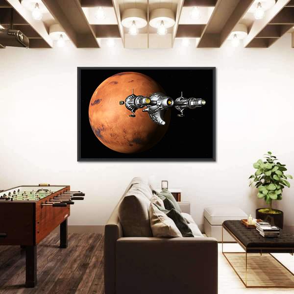 The Flight To Mars Canvas Wall Art-5 Horizontal-Gallery Wrap-22" x 12"-Tiaracle