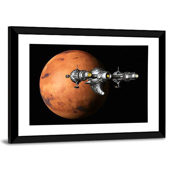 The Flight To Mars Canvas Wall Art-5 Horizontal-Gallery Wrap-22" x 12"-Tiaracle