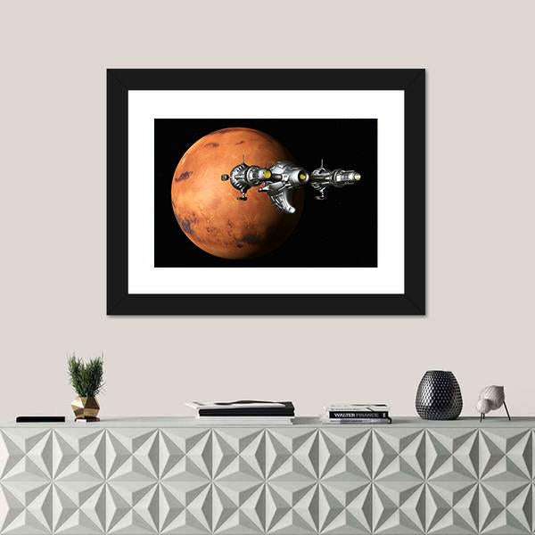 The Flight To Mars Canvas Wall Art-5 Horizontal-Gallery Wrap-22" x 12"-Tiaracle