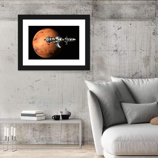 The Flight To Mars Canvas Wall Art-5 Horizontal-Gallery Wrap-22" x 12"-Tiaracle