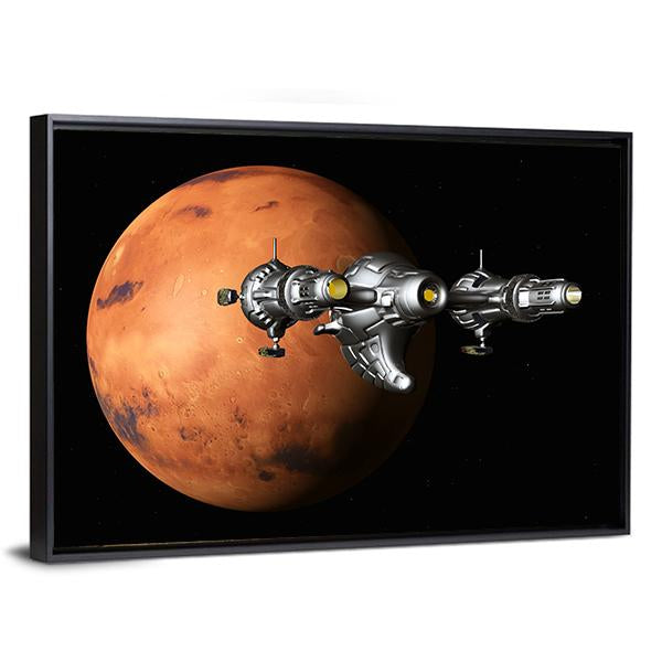 The Flight To Mars Canvas Wall Art-5 Horizontal-Gallery Wrap-22" x 12"-Tiaracle