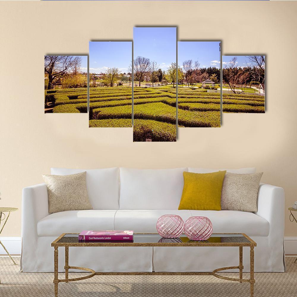 Hirschstetten Garden In Vienna Canvas Wall Art-5 Star-Gallery Wrap-62" x 32"-Tiaracle