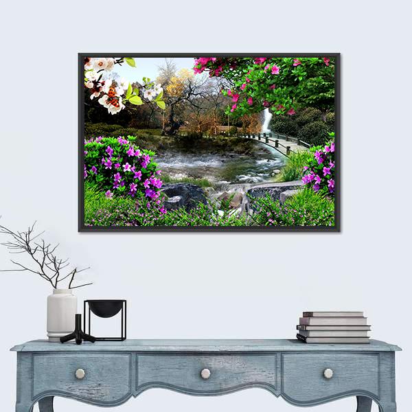 The Four Seasons Canvas Wall Art-3 Horizontal-Gallery Wrap-25" x 16"-Tiaracle