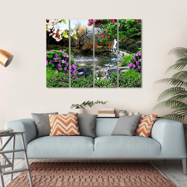 The Four Seasons Canvas Wall Art-4 Horizontal-Gallery Wrap-34" x 24"-Tiaracle