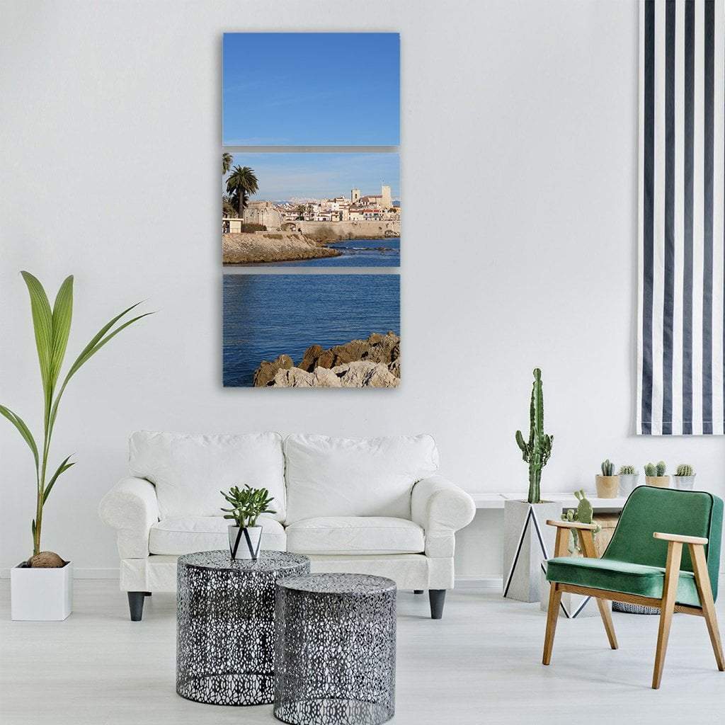 The French Riviera In France Vertical Canvas Wall Art-3 Vertical-Gallery Wrap-12" x 25"-Tiaracle