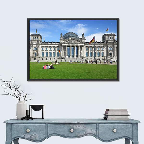 The German Reichstag Canvas Wall Art-5 Horizontal-Gallery Wrap-22&quot; x 12&quot;-Tiaracle