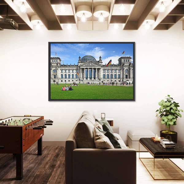 The German Reichstag Canvas Wall Art-3 Horizontal-Gallery Wrap-25&quot; x 16&quot;-Tiaracle
