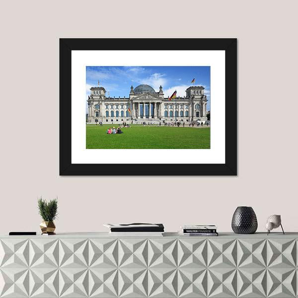 The German Reichstag Canvas Wall Art-5 Horizontal-Gallery Wrap-22&quot; x 12&quot;-Tiaracle
