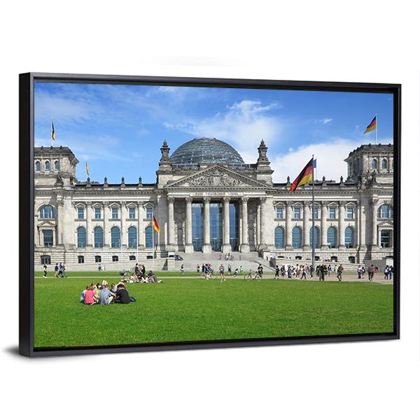 The German Reichstag Canvas Wall Art-5 Horizontal-Gallery Wrap-22&quot; x 12&quot;-Tiaracle