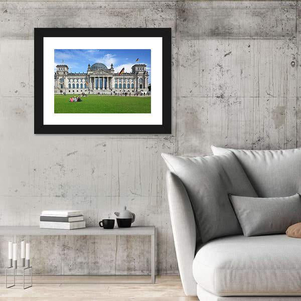 The German Reichstag Canvas Wall Art-3 Horizontal-Gallery Wrap-25&quot; x 16&quot;-Tiaracle