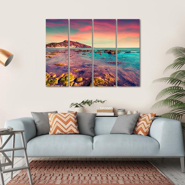 The Giallonardo Beach Canvas Wall Art-4 Horizontal-Gallery Wrap-34" x 24"-Tiaracle