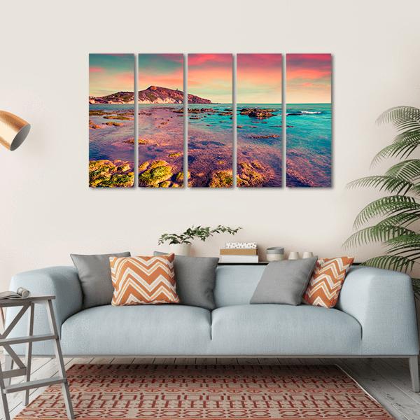 The Giallonardo Beach Canvas Wall Art-5 Horizontal-Gallery Wrap-22" x 12"-Tiaracle