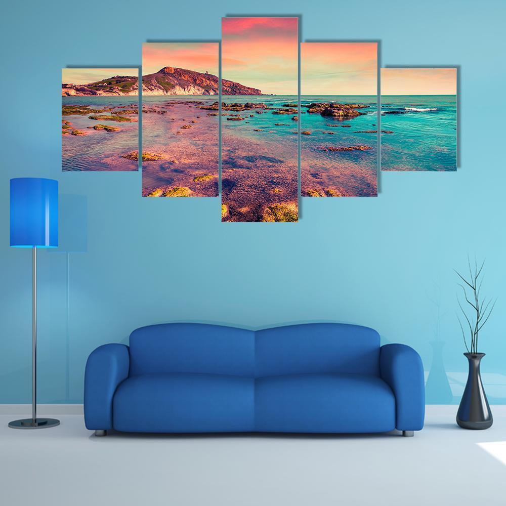 The Giallonardo Beach Canvas Wall Art-5 Star-Gallery Wrap-62" x 32"-Tiaracle