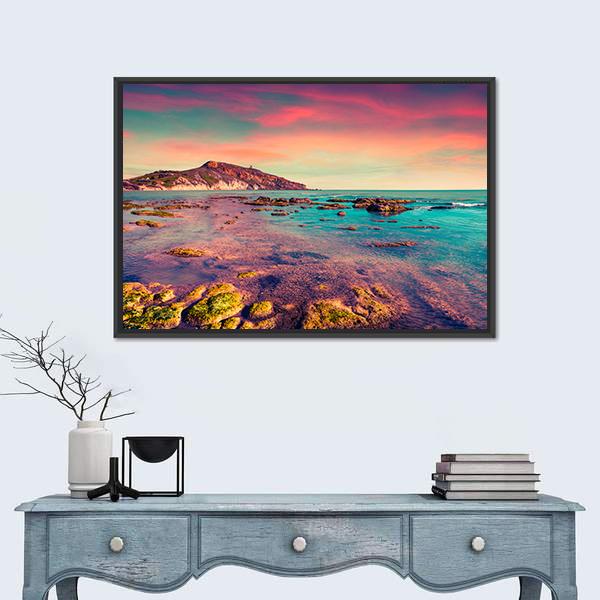 The Giallonardo Beach Panoramic Canvas Wall Art-1 Piece-36" x 12"-Tiaracle