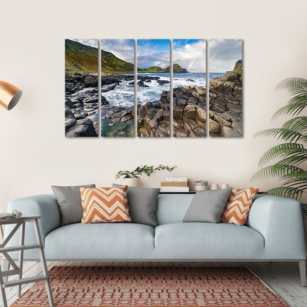 The Giant's Causeway In Northern Ireland Canvas Wall Art-5 Horizontal-Gallery Wrap-22" x 12"-Tiaracle