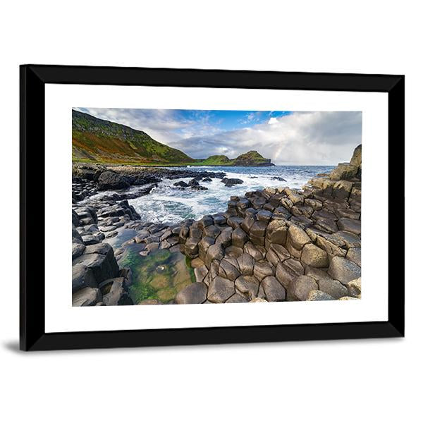 The Giant's Causeway In Northern Ireland Panoramic Canvas Wall Art-1 Piece-36" x 12"-Tiaracle
