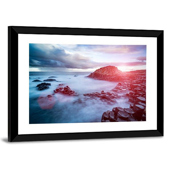 The Giant's Causeway In The Morning Panoramic Canvas Wall Art-1 Piece-36" x 12"-Tiaracle