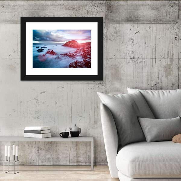 The Giant's Causeway In The Morning Panoramic Canvas Wall Art-1 Piece-36" x 12"-Tiaracle