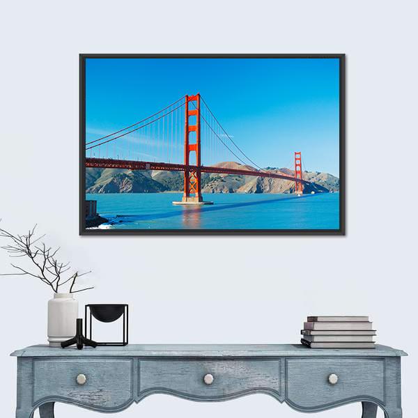 The Golden Gate Bridge Canvas Wall Art-3 Horizontal-Gallery Wrap-25" x 16"-Tiaracle