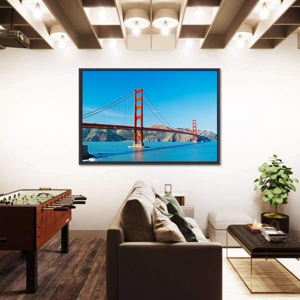 The Golden Gate Bridge Canvas Wall Art-5 Horizontal-Gallery Wrap-22" x 12"-Tiaracle