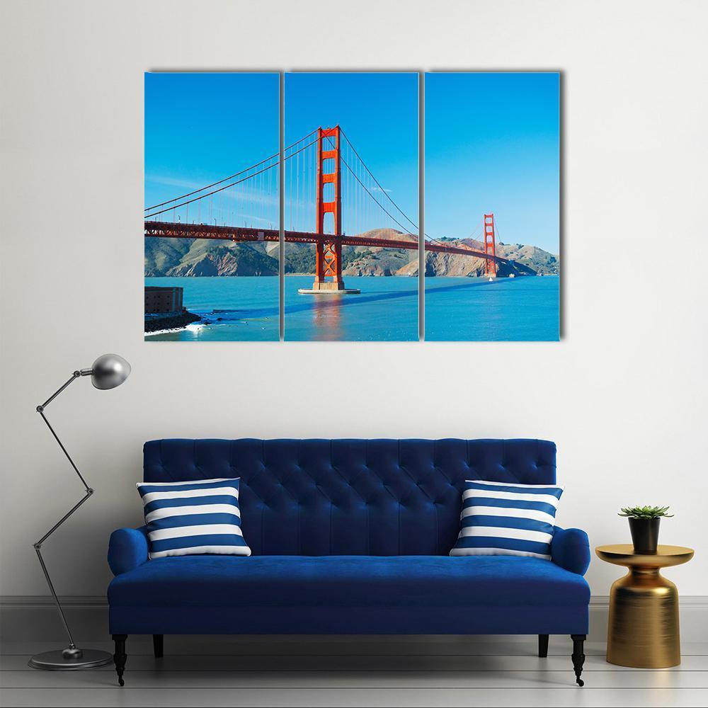 The Golden Gate Bridge Canvas Wall Art-3 Horizontal-Gallery Wrap-37" x 24"-Tiaracle