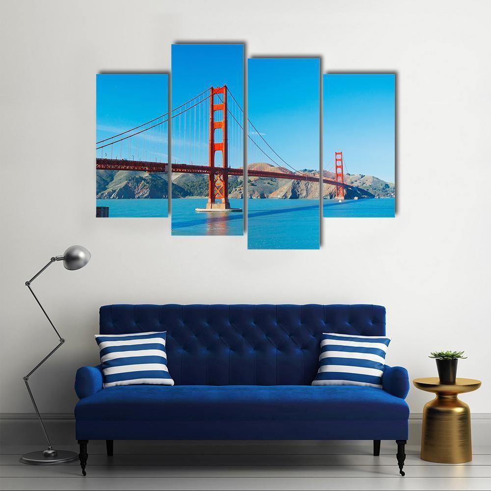 The Golden Gate Bridge Canvas Wall Art-4 Pop-Gallery Wrap-50" x 32"-Tiaracle