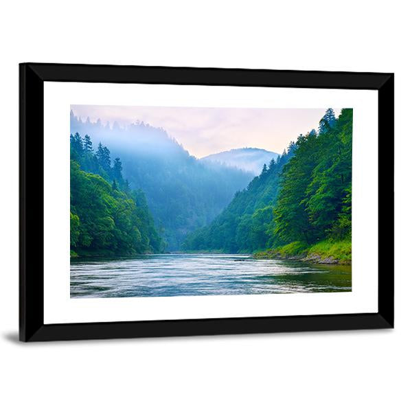 The Gorge Of Mountain River Canvas Wall Art-5 Horizontal-Gallery Wrap-22" x 12"-Tiaracle
