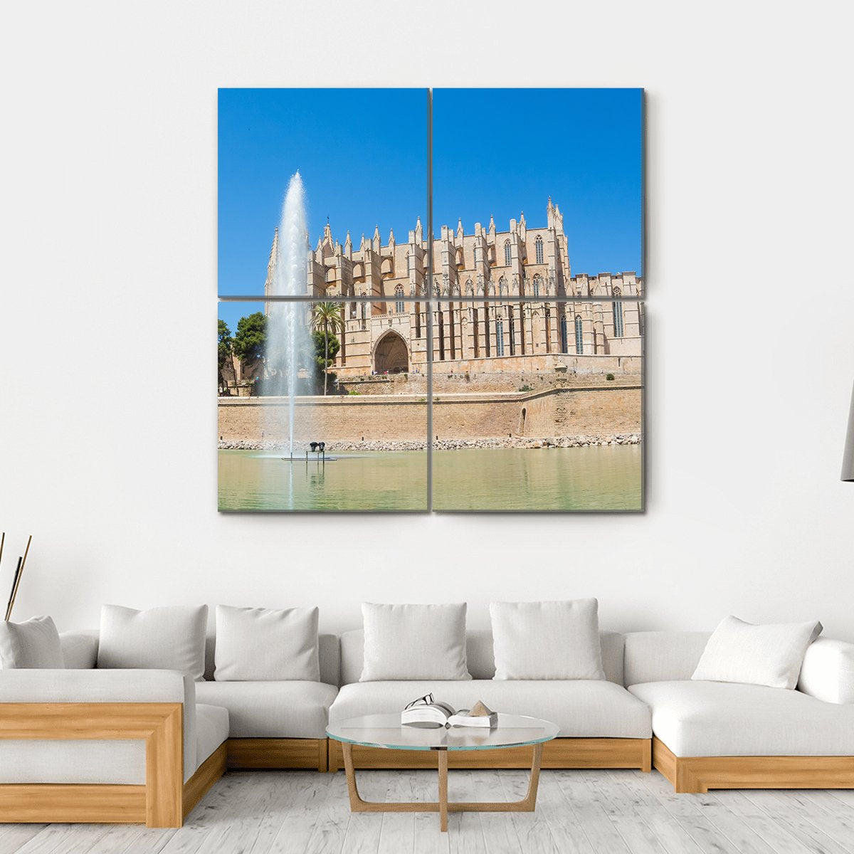 Palma de Mallorca Spain Canvas Wall Art-4 Square-Gallery Wrap-17" x 17"-Tiaracle