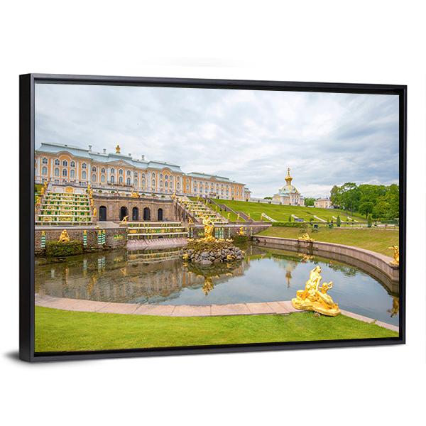 The Grand Cascade Fountain Canvas Wall Art-3 Horizontal-Gallery Wrap-25" x 16"-Tiaracle