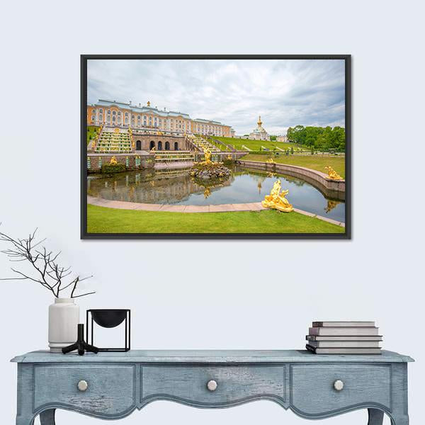 The Grand Cascade Fountain Canvas Wall Art-3 Horizontal-Gallery Wrap-25" x 16"-Tiaracle
