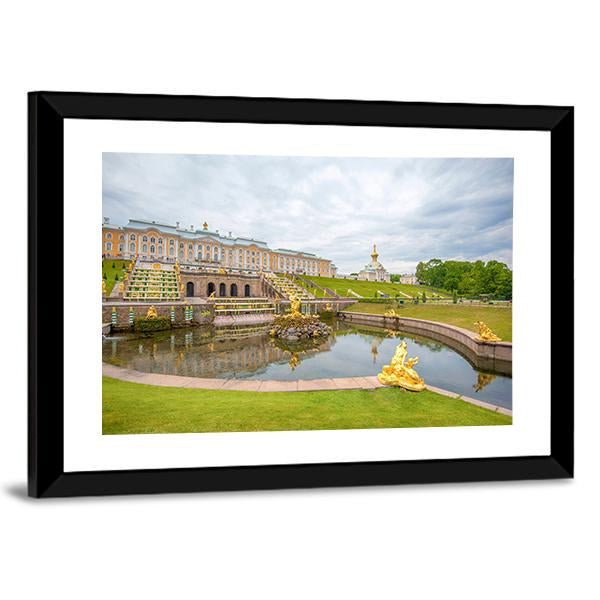 The Grand Cascade Fountain Canvas Wall Art-3 Horizontal-Gallery Wrap-25" x 16"-Tiaracle