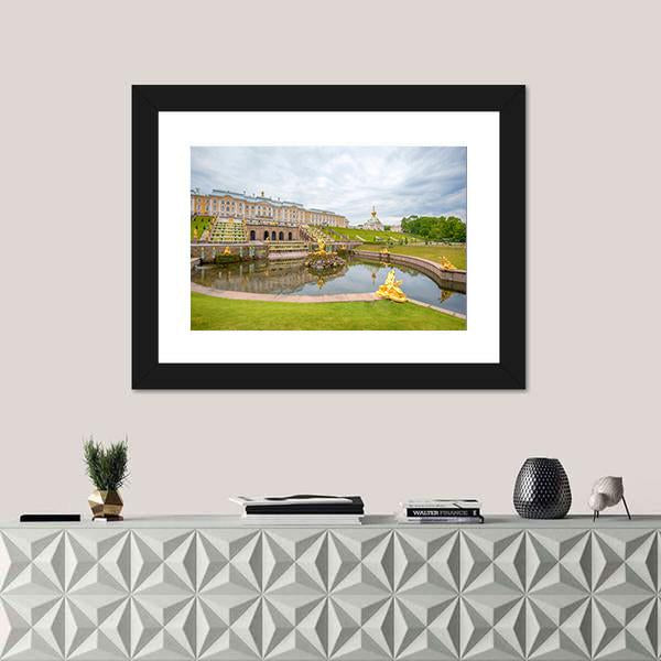 The Grand Cascade Fountain Canvas Wall Art-3 Horizontal-Gallery Wrap-25" x 16"-Tiaracle