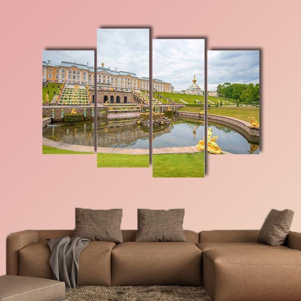 The Grand Cascade Fountain Canvas Wall Art-4 Pop-Gallery Wrap-50" x 32"-Tiaracle