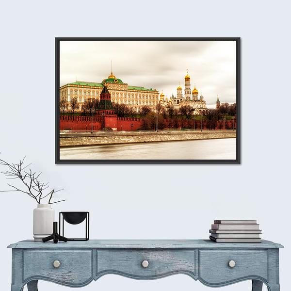 The Grand Kremlin Palace Panoramic Canvas Wall Art-1 Piece-36" x 12"-Tiaracle