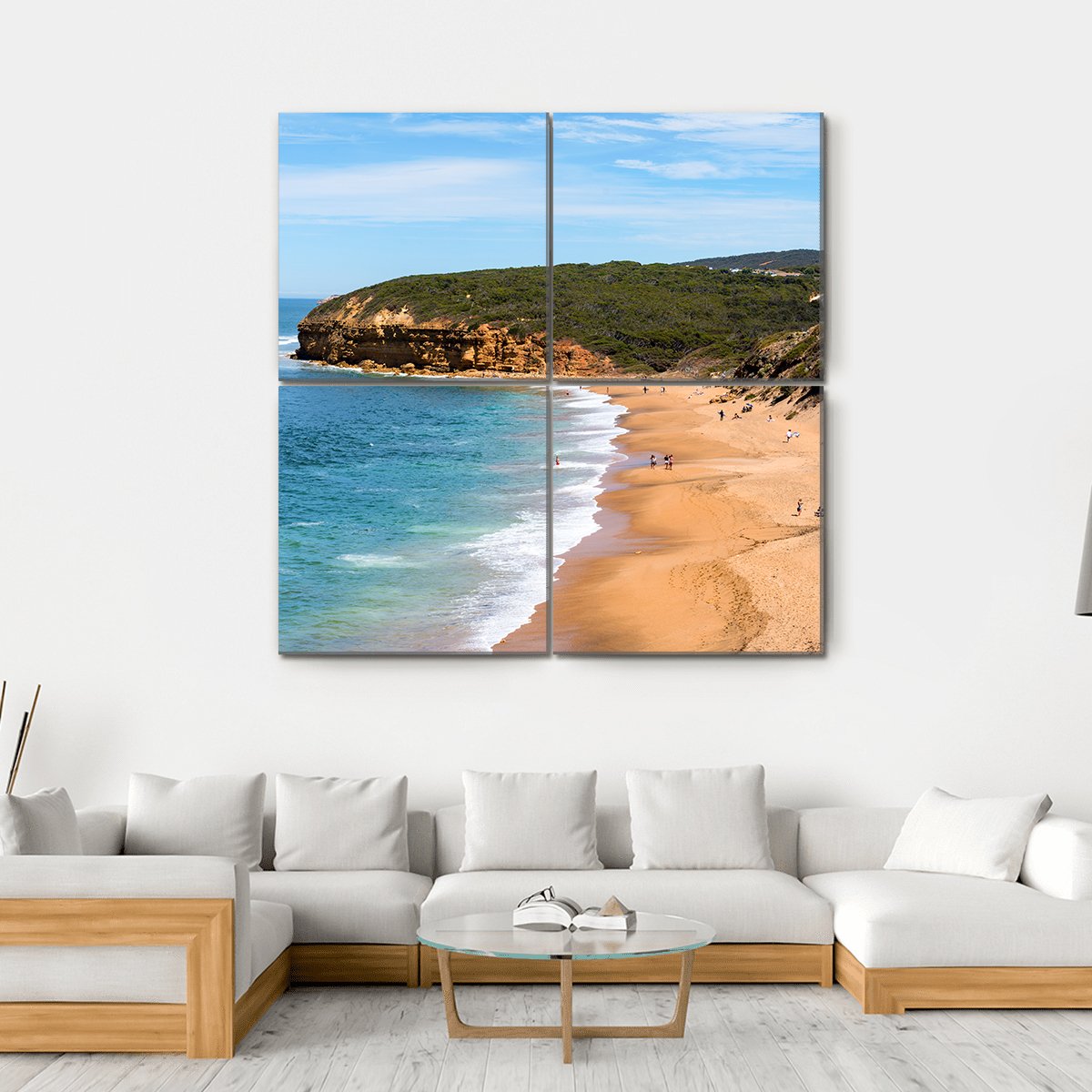 The Great Ocean Road Australia Canvas Wall Art-4 Square-Gallery Wrap-17" x 17"-Tiaracle