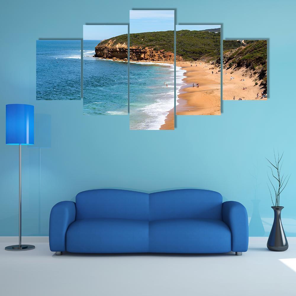 The Great Ocean Road Australia Canvas Wall Art-5 Star-Gallery Wrap-62" x 32"-Tiaracle