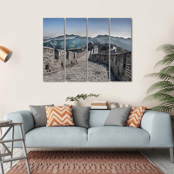The Great Wall Of China Mutianyu Section Canvas Wall Art-4 Horizontal-Gallery Wrap-34" x 24"-Tiaracle