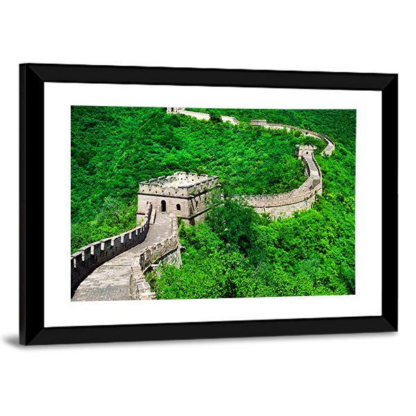 The Great Wall Of China Aerial View Canvas Wall Art-3 Horizontal-Gallery Wrap-25" x 16"-Tiaracle