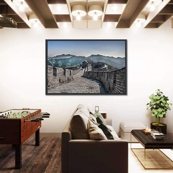 The Great Wall Of China Mutianyu Section Canvas Wall Art-5 Horizontal-Gallery Wrap-22" x 12"-Tiaracle