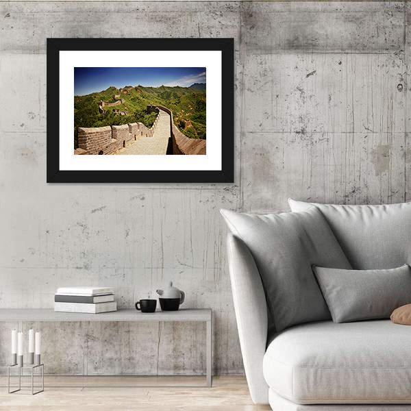The Great Wall Of China Near Jinshanling Canvas Wall Art-3 Horizontal-Gallery Wrap-25" x 16"-Tiaracle
