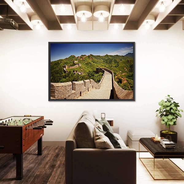 The Great Wall Of China Near Jinshanling Canvas Wall Art-3 Horizontal-Gallery Wrap-25" x 16"-Tiaracle