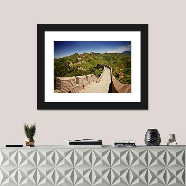 The Great Wall Of China Near Jinshanling Canvas Wall Art-3 Horizontal-Gallery Wrap-25" x 16"-Tiaracle