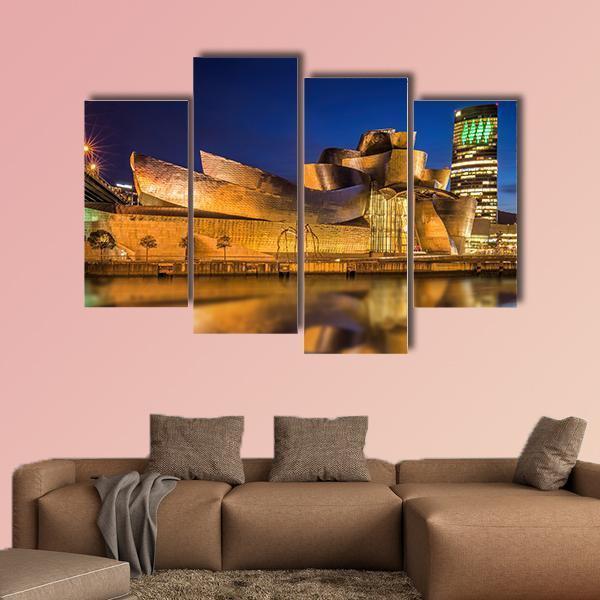 Guggenheim Museum Bilbao Spain Canvas Wall Art-4 Pop-Gallery Wrap-50" x 32"-Tiaracle