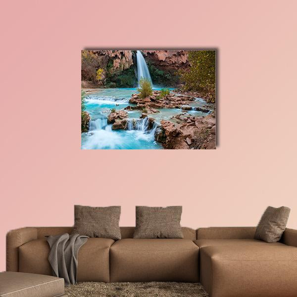 The Havasupai Falls Arizona Canvas Wall Art-1 Piece-Gallery Wrap-36" x 24"-Tiaracle