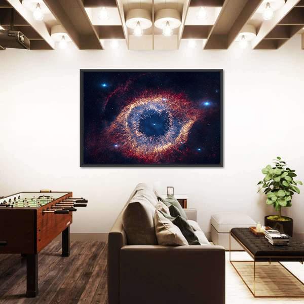The Helix Nebula (Eye Of God) Canvas Wall Art-5 Horizontal-Gallery Wrap-22" x 12"-Tiaracle