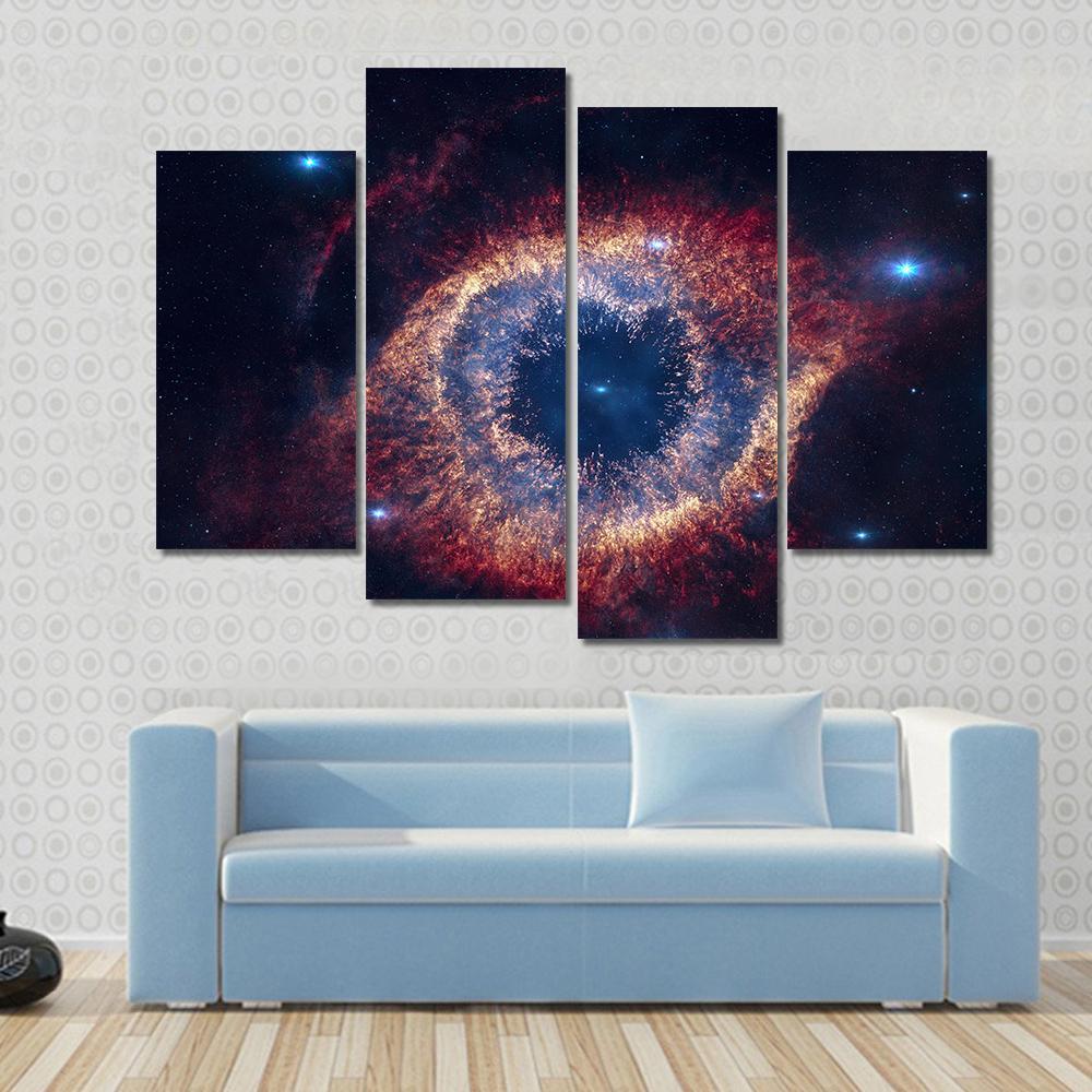 The Helix Nebula (Eye Of God) Canvas Wall Art-4 Pop-Gallery Wrap-50" x 32"-Tiaracle